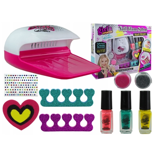 Zestaw do malowania paznokci z suszarką dla dzieci Salon Piękności MBK-326